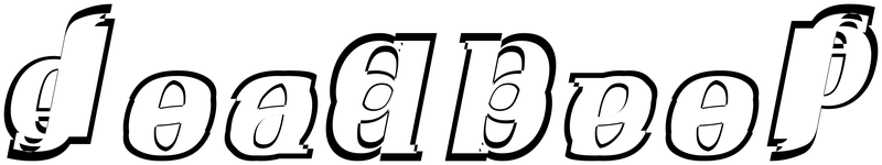 Ambigram for deadbeef in Dejavuserif-bolditalic